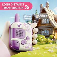 2pcs :Unicorn Walkie Talkies Toys For Girls And Boys,Birthday Gifts For 3+ Years Old, Camping Outdoor Games,Christmas Stocking Stuffers For Girls Kids,Interactive Role-Playing Toy