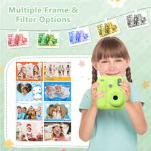 即时打印相机益智玩具，适合3-12岁男孩女孩，可即时拍照，适合家庭聚会、新年礼物、生日和节日礼物。 - 彩色 - 查看 2