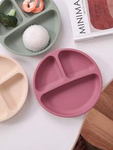 PopLittleOne 1pc Baby Sucker Silicone Dining Plate Children Dishes Suction Toddle Training Tableware Kids Feeding Bowls Baby Stuff