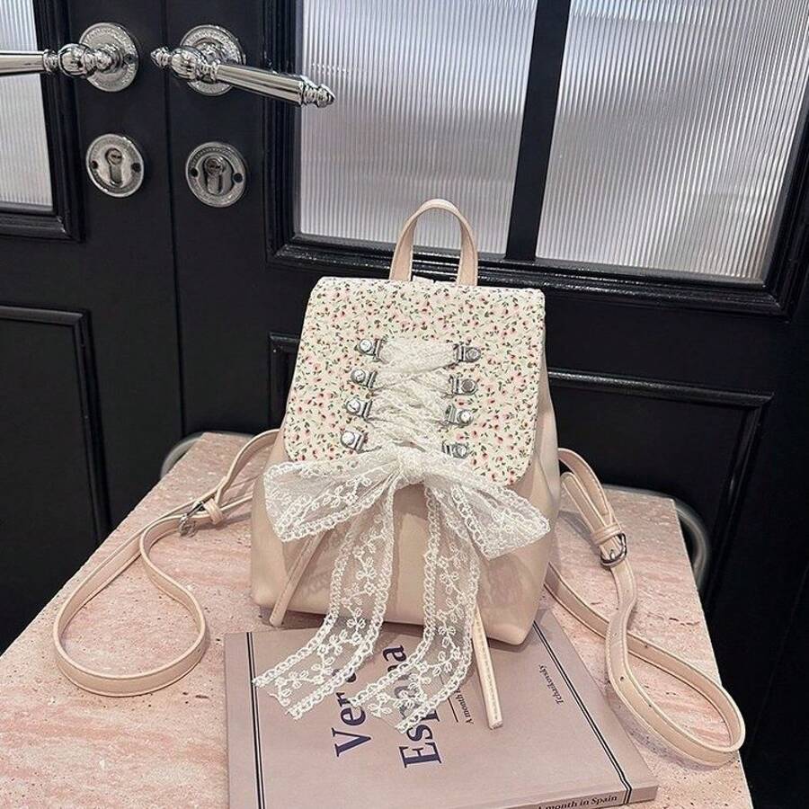 Women Fashion Backpacks - 粉色 - 查看 1