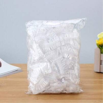 100/200/500pcs Disposable Ear Covers, Suitable For Pierced Ears, Showering, Hair Washing, Salons, Hair Coloring, Protecting Ears From Water Immersion. Applicable For Outdoor, Sports, Travel, Home, Office, School And Other Occasions.