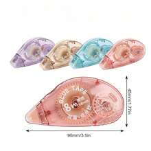 1/4 Packungen Doppelseitiges Klebeband Roller, Sammelalbum Zubehör, Kleberoller für Basteln, Doppelseitiges Klebeband Roller für Scrapbooking, Zuhause Schule Büro Journaling Zubehör (0,31 Zoll x 26,25 Fuß)/(0,23 Zoll x 19,69 Fuß)