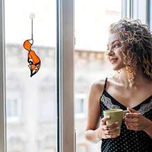 HLTA3A BOXCASA Fox Stained Glass Suncatcher For WindowFox Gifts For Men Ladies Stained Glass Window Hangings For Living Room Bedroom Office Fox Sun Catcher Home Decoration Window Panels Oplm - B - 查看 4