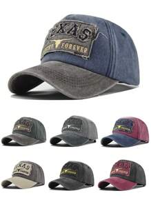 1pc Men's Texas Letter Embroidered Baseball Cap