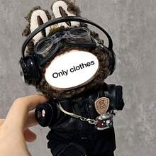 New 1-3 Generation 15-17cm LABUBU Pendant Outfit Set, Fashionable Leather Jacket Style, Suitable For LABUBU Figurine Party And Gathering (Outfit Only, No Shoes) - Multicolor - View 6