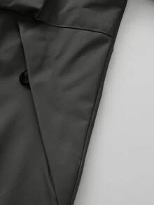 1pc Men's Boyfriend Style Spring/Autumn Sports Running Workout Outdoor Cycling Hiking Utility Hooded Jacket - Black - View 8