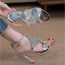 Women Heeled Sandals - 銀色 - 查看 5