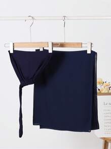 2pcs Women Scarf & Bonnet Set, Versatile Underlay Cap Combo, Hijab, Middle East Ramadan Abaya Matching, Elastic Chiffon Scarf & Cap Set, Casual Outfit - Camel - View 17