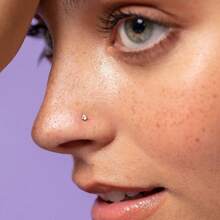 16pcs Funky Stainless Steel Heart Flower Cubic Zirconia Nose Studs For Women For Daily Decoration, 20G Gold Nose Rings Studs Nose Piercing Jewelry Nose Rings 8mm Nose Studs Earrings Studs