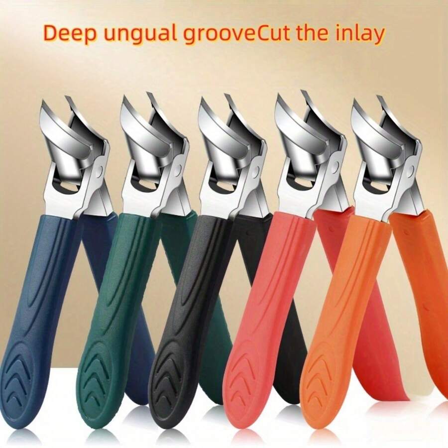 Comfortable Stainless Steel Nail Clipper With Armored Groove And Hooked Beak Design - Wide Opening Angled Head For Easy Grip, Convenient For Home Use, High-Texture Handle, No Power Needed, Nail Clippers, Modern Nail Clipper, Durable Nail Clipper