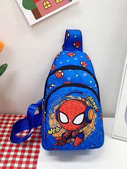 Children's Chest Bag And Cool Printed Shoulder Bag For Boys Casual Outings And Versatile Decorative Crossbody Bags For Friends, Boyfriends Holiday Gifts, Birthday Gifts, Party Gifts