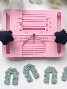 Polymer Clay Earring Drill Guide Polymer Clay Cutter Tool Ear Ring Drill Stand, Guide Hole Maker, Dust Box, Grid Cover Rectangular Earring Drill Stand For Precision Resin Jewelry Crafting, Grid Cover & Artisan Design, Polymer Clay Tool