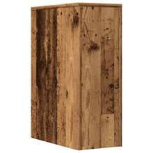 Mobiletto da bagno stretto Larryhot con ruote in legno antico, bello e pratico, ideale per riporre oggetti e decorare la casa - Castano - Visualizzare 6