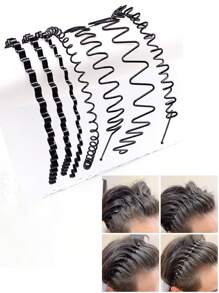 5 件套时尚防滑头带，波浪发带适合日常使用，洗脸或化妆，万圣节、圣诞节的绝佳礼物，发带、发箍、发饰、节日配饰