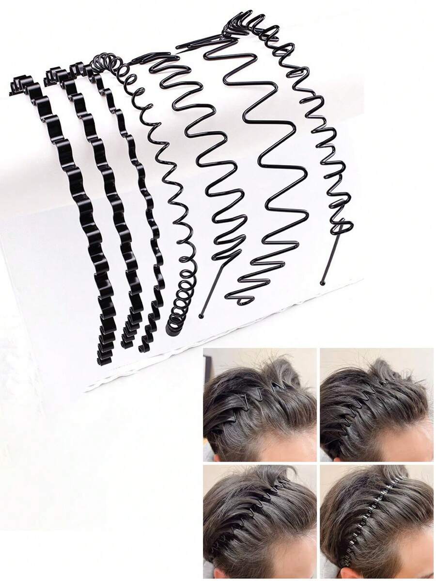 5 件套时尚防滑头带，波浪发带适合日常使用，洗脸或化妆，万圣节、圣诞节的绝佳礼物，发带、发箍、发饰、节日配饰