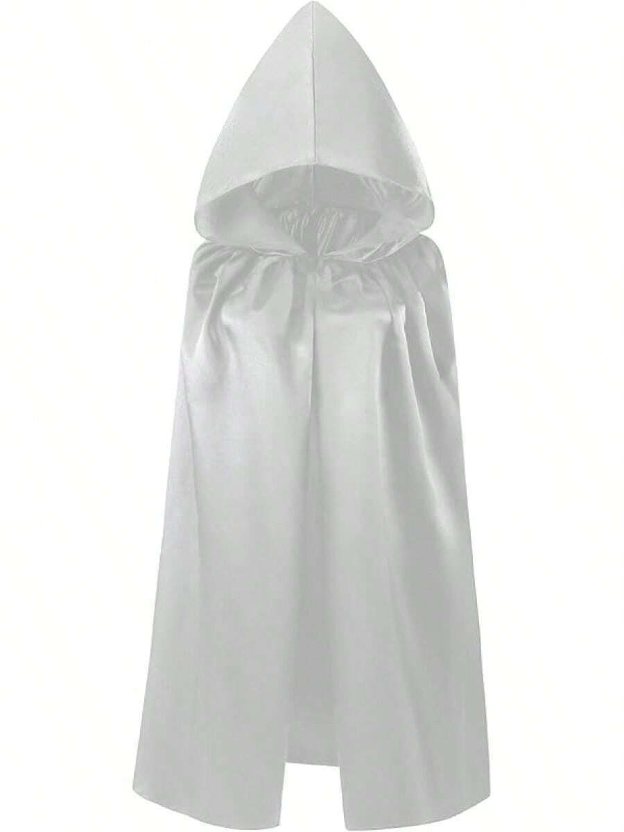 Kids Hooded Cloak Robe Halloween Cosutme Cape Fancy Halloween Cosplay Costumes 3 To 16 Years - 白色 - 查看 1