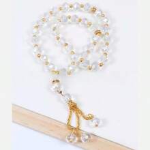 1pc Minimalist 33pcs 10mm Crystal Glass Beads Islamic Prayer Beads, Muslim Rosary, High-End Gift For Daily Prayer - Natural Crystal Bracelet - View 8