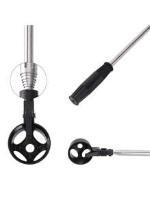 1pc Golf Ball Picker Is Made Of Stainless Steel, Featuring High Strength And Corrosion Resistance. It Can Adapt To The Outdoor Environment Of The Golf Course And Is Durable. It Has An 8 - Section Telescopic Structure, Allowing The Length To Be Adjusted According To Actual Needs.