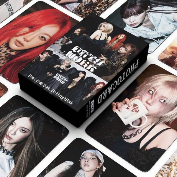 friendsheep 127 piezas Kpop AESP Último álbum DirtyWork Tarjeta fotográfica mini HD brillante de doble cara y pegatina para Armageddon, Savage, Ningning, Karina, Winter, Giselle, tarjeta de ánimo, regalo de Navidad, regalo de San Valentín, regalo sorpresa