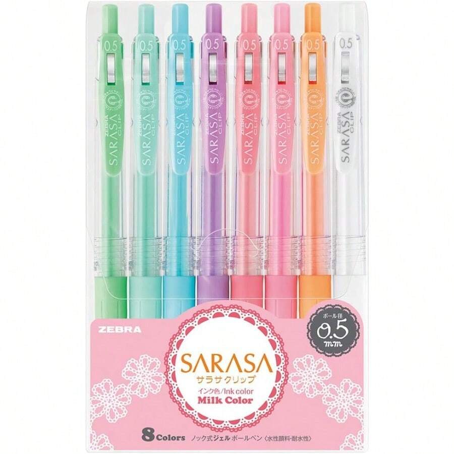 Sarasa Clip 0.5mm Ballpoint Pen 8 Color Set JJ158CMK - 白色 - 查看 1