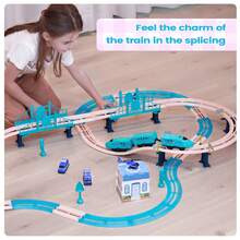 E﻿Lectric Train Set, Mini Trains, Toddler Toys Train Games, Toy Train, Bullet Train, Train Tracks, Flex Track, Magnetic Train Gifts, Model Train Set, Train Toys For Toddlers 3+ - Multicolor - View 7