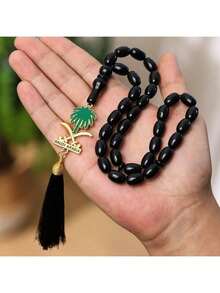 1 件，33 颗珠子 Tasbih 手链，配生命之树合金吊坠，复古优雅风格，中东祈祷珠，选择您的颜色，男女通用珠宝，日常佩戴的精神珠宝配饰，适合所有季节的礼物 - 男士手串 - 查看 7