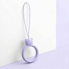 3 件柔软亲肤卡通熊液态硅胶挂绳钥匙扣环、手机挂绳、耳机壳、USB 支架、暖手挂绳、水瓶挂绳、防摔