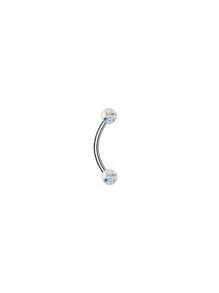 1/6pcs Shiny Crystal Ball Eyebrow Ring, Tongue Ring, Earring, Lip Ring 16G Stainless Steel 6mm 8mm 10mm 12mm 14mm 16mm Body Piercing Jewelry, Suitable For Daily Wear - Coated Drill Ball - View 24