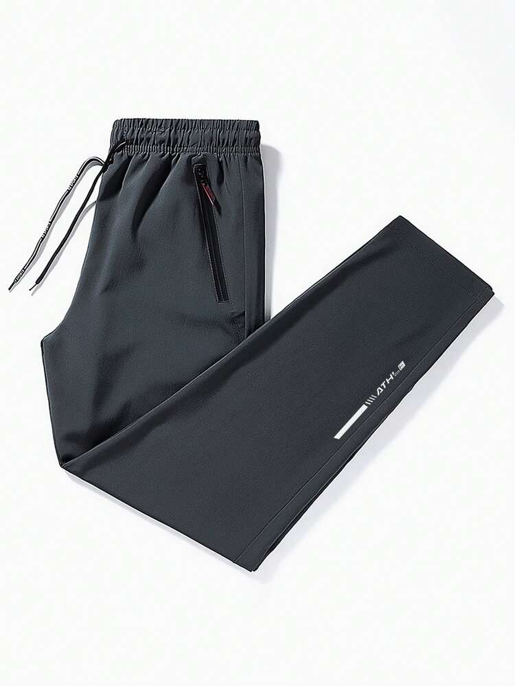Pantalones deportivos para correr para hombres, pantalones de gimnasio, pantalones casuales sueltos y elásticos, ropa deportiva para exteriores - Negro - Añade 6