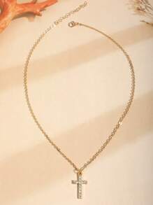 水钻优雅女士项链，轻质奢华锁骨链吊坠项链配锆石，时尚配饰多层项链