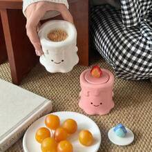 1 Stück süßer Cartoon Feuerwehrmann Zahnstocher Halter, kreative Weihnachtsdekoration, stilvolle Akzente für Wohnzimmer, Küche, Geschenke, Zuhause