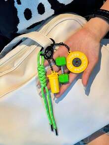 Fitness Keychain Gym Lover Barbell Key Chain Weightlifting Keyring Silicone Weight Plate Gym Gifts Workout Gifts Bag Charm Backpack Charm Car Accessories For Women Keychain For Bag - Multicolor - View 8