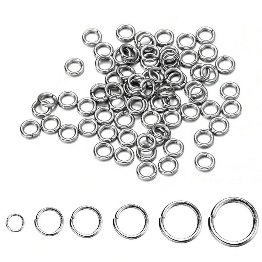 30-200Pcs/Lot 3-25mm Stainless Steel Split Ring Open Single Loops Jump Rings Connectors For DIY Jewelry Making Findings Accessories - Stainless Steel Split Ring - View 1