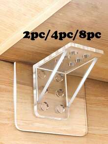 30 piezas Clavijas de soporte para estantes, Clips adhesivos para estantes, Clavijas para estantes de gran resistencia, Adecuados para gabinetes de cocina, estanterías, armarios, Fijadores transparentes para estantes de gabinete, Para uso doméstico - transparente - Ver 5