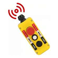 Panel de control de botón de doble acción de grúa de 1 pieza con imanes, se puede utilizar para el control trasero del vehículo, control de grúa, etc. Simple y práctico. - Amarillo - Ver 3