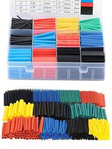 750/580/530/328/127pcs 2:1 Ratio Heat Shrink Tubing Kit - Multi-Color Assortment, Suitable For Industrial, Wire Harness, Wire Management, Electrical & Household Wire Insulation - Multicolor - View 2
