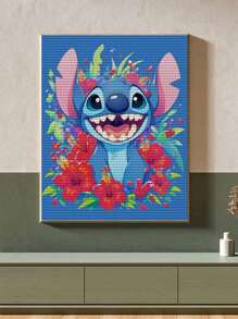 Disney Kit de pintura de diamantes 5D de DISNEY, Stitch, mosaico de diamantes redondos completos, pintura hecha a mano para decoración del hogar, adecuado para principiantes y adultos, regalo para amigos, familia, pareja en Halloween, Navidad, San Valentín, cumpleaños, Acción de Gracias