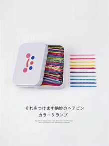 100 Piezas/50 Piezas Pasadores de Pelo para Mujer en Caja, Pinzas de Acero de Colores, Chucks de Línea Ondulada, Conjunto de Tocado, Pinzas Pequeñas, Pinzas para Flequillo Roto de Niñas, Pasadores de Pelo, Pinzas Superiores, Pinzas de Borde, Pinzas de Garra, Ganchos para el Cabello, Pasadores de Pelo, Accesorios para el Cabello