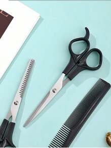 3pcs Stainless Steel Pet Grooming Scissors, Professional Trimming Shears For Teddy Dogs, Pet Cleaning & Beauty Tool Set