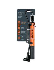 TRUPER Mini Hand Bike Pump, 60 PSI - Orange - View 4