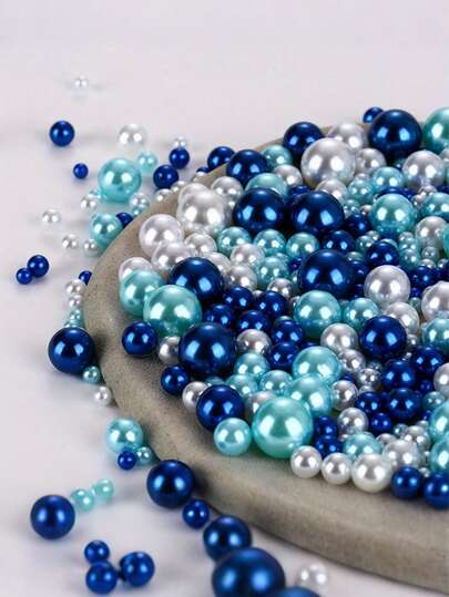 150pcs Resin No Hole Faux Pearls Beads Assortment Set, 3-8mm Multicolor Round Faux Pearls For Vase Filler, DIY Crafts, Table Scatter, Wedding Decor, Birthday & Halloween Party Supplies Home Decor Room Decor Flower Vase Glass Vase