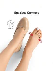 Women's Chunky Round Toe Low Block Heels Work Pumps Elegant Comfortable Solid Color Slip On Wedding Office Gift Festival Shoes - 杏色 - 查看 9