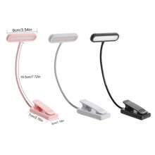 Yogle LED Clip-On Leselicht, 3 Farbtemperatur-Modi und 5 Helligkeitseinstellungen, USB-Aufladung, stufenlos dimmbar mit 360° flexiblem Leseleuchte, tragbare Clip-On Leuchte für Büro, Nachtlektüre