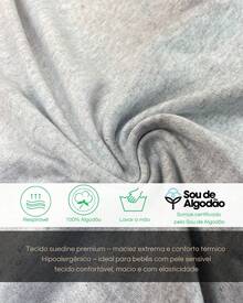 Mũ, Găng tay và Vớ cho bé Bộ đồ sơ sinh Suedine cho bé gái và bé trai - Xám - Xem 7