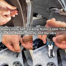 100 piezas/50 piezas Bridas de nailon de alta resistencia con cierre automático, multiusos para sujetar cables, alambres, mangueras, proyectos DIY, uso en oficina y exterior, herramienta de fijación duradera, material de alta resistencia, organización del hogar