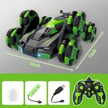 Dynamic Off-Road Remote Control Stunt Car - Green - View 5