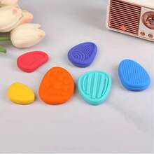 1/6件装感官水果石头减压玩具，舒缓焦虑的减压玩具，幼儿玩具，柔软触感舒缓石头玩具，适合自闭症和焦虑症患者，帮助学生放松减压 - 小巧奖励手指玩具，情人节礼物，复活节礼物，返校和毕业礼物，儿童派对礼物 - 彩色 - 查看 7