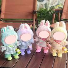 (Doll Clothes Only) For Labubu 1st, 2nd, 3rd Generation Labobo Doll Clothes, High Energy 3.0 LBB Resin Figurine Sitting Party Outfit, Headphones, Fashion Versatile Set - Multicolor - View 2