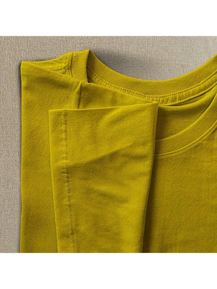 Creative Summer T-Shirt | Light Print With Exclusive Style - 黃色 - 查看 4