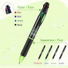 96 Pack 4 In 1 Multicolor Ballpoint Pen 4 Color 0.7 Mm Retractable Ballpoint Pens Colored Multiple Tip Gel Ink For Back To School Teacher Office Nurse Gift - 96 - 查看 6